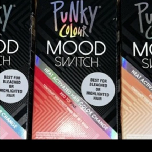 3 x PUNKY COLOUR MOOD SWITCH (HEAT ACTIVATED HAIR COLOR CHANGE) Red to Pink - Picture 1 of 1